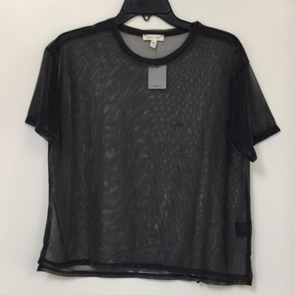 Shimmer black and silver threaded Tee.